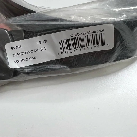 NWT COACH Plaque Buckle Cut To Size Reversible Belt 38 MM Black Charcoal - Picture 3 of 5